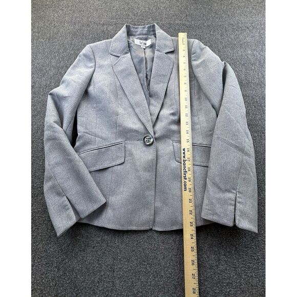 Vintage Le Suit‎ Blazer Womens 6 Gray Flecked Lined Suit Jacket - Picture 3 of 11